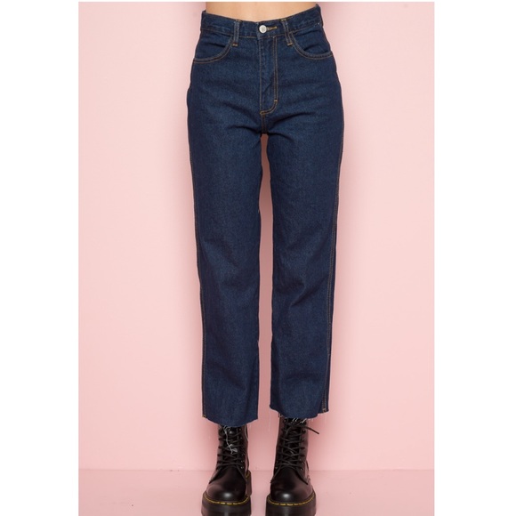 Brandy Melville Denim - BRANDY MELVILLE DARK WASH JEANS